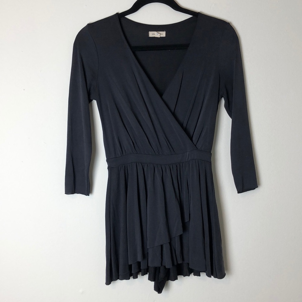UO Silence & Noise Charcoal Black Romper